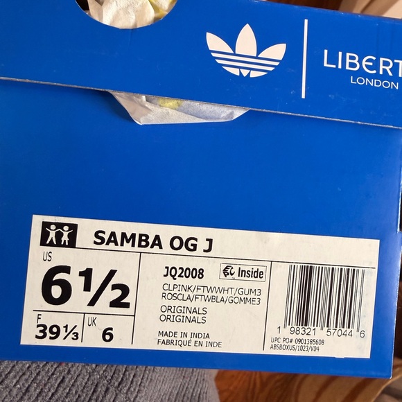 adidas Pink Floral Lace-Up Sneakers - Picture 9 of 9